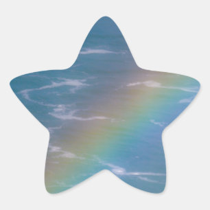 Pegatina En Forma De Estrella Arco iris colorido