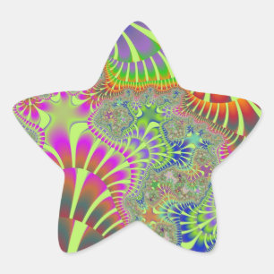 Pegatina En Forma De Estrella Arcoiris amarillo fundido
