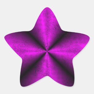 Pegatina En Forma De Estrella Arcoiris negro rosado en optik de cuero de piel de