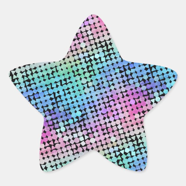 Pegatina En Forma De Estrella arcoíris regen : (Anverso)
