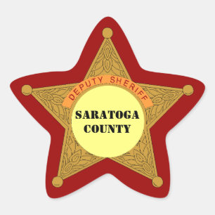 Pegatina En Forma De Estrella Área de plantilla de la placa de alguacil adjunto