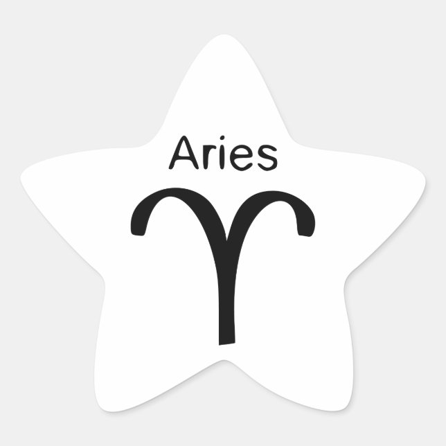 Pegatina En Forma De Estrella Aries (Anverso)