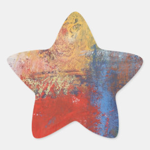 Pegatina En Forma De Estrella Arte abstracto moderno
