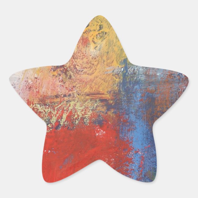 Pegatina En Forma De Estrella Arte abstracto moderno (Anverso)