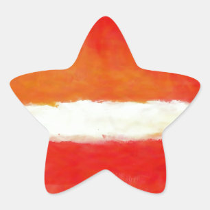 Pegatina En Forma De Estrella Arte abstracto moderno - estilo Rothko
