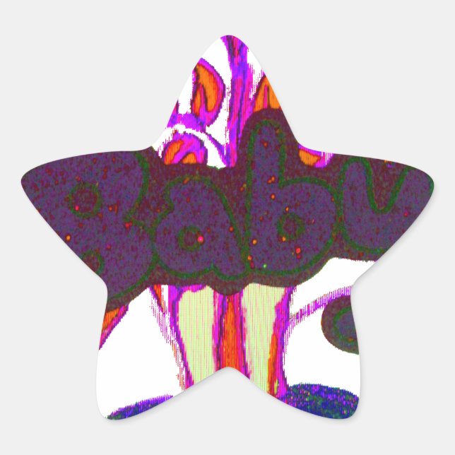 Pegatina En Forma De Estrella Arte cardíaco keniano: Amo a Kenia (Anverso)