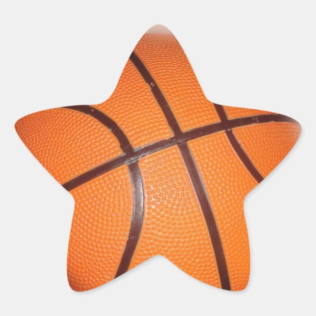 Pegatina En Forma De Estrella Arte de baloncesto (Anverso)