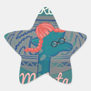 Pegatina En Forma De Estrella Arte de jirafa lúdico: Un destello africano