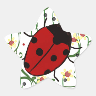 Pegatina En Forma De Estrella Arte de Ladybug