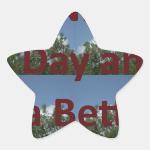 Pegatina En Forma De Estrella Arte de Tener un Buen Día y una Mejor Noche