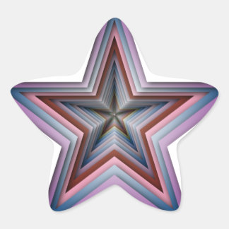 Pegatina En Forma De Estrella arte geométrico abstracto de estrella