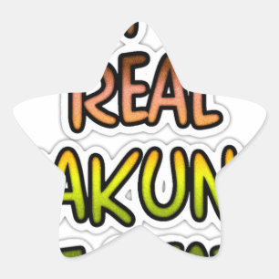 Pegatina En Forma De Estrella Arte inspirador "Keep It Real Hakuna Matata"