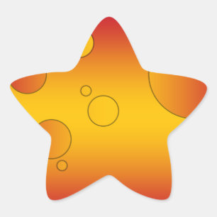 Pegatina En Forma De Estrella Arte pop digital: Colores de bandera de España