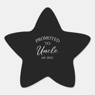 Pegatina En Forma De Estrella Ascendido Al Tío Est. 2021 Regalo Para Tío