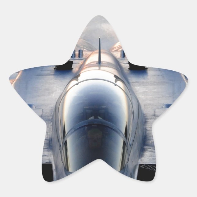 Pegatina En Forma De Estrella Avión militar (Anverso)
