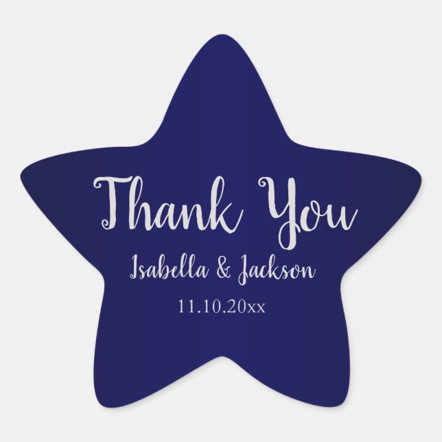 Pegatina En Forma De Estrella Azul marino (Anverso)