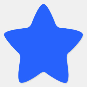 Pegatina En Forma De Estrella Azul (RYB) (color sólido)