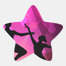 Pegatina En Forma De Estrella Bailarines de ballet
