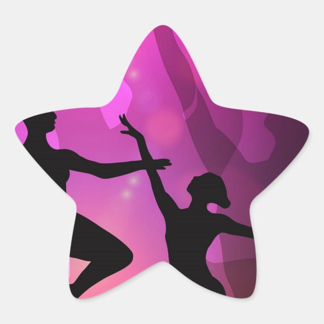 Pegatina En Forma De Estrella Bailarines de ballet (Anverso)