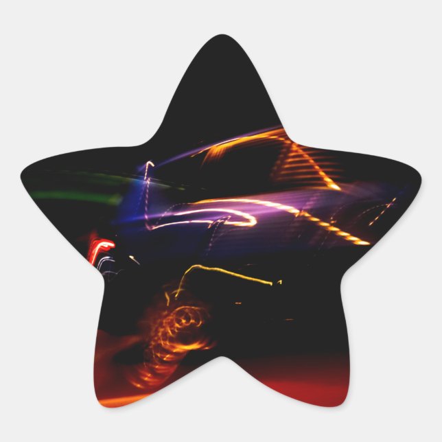 Pegatina En Forma De Estrella baile de coche morado (Anverso)