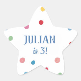 Pegatina En Forma De Estrella Ball Pit Polka Dots Kids Napkins Fiesta de cumplea