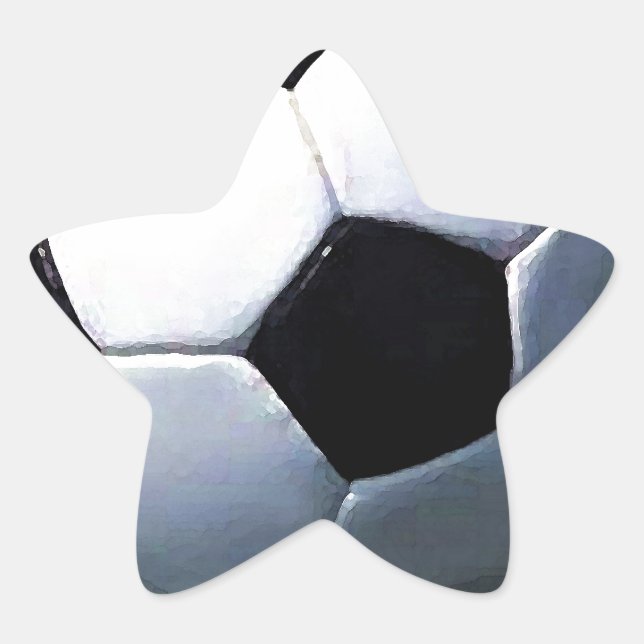 Pegatina En Forma De Estrella Balón de fútbol (Anverso)