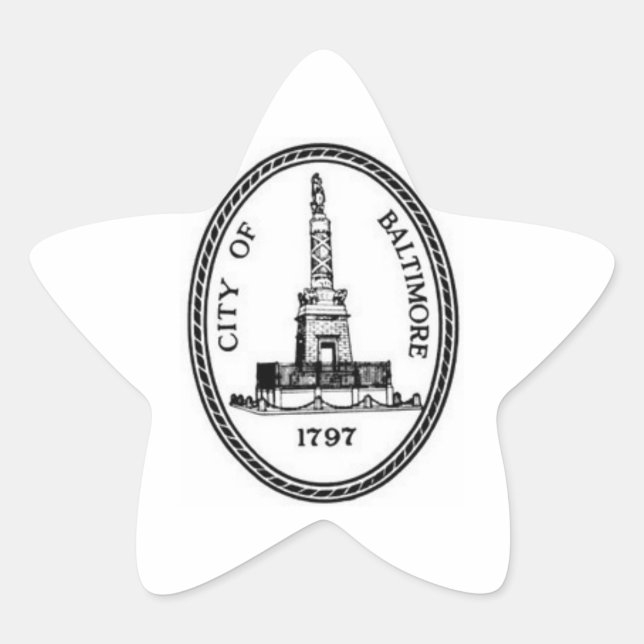 Pegatina En Forma De Estrella Baltimore Seal (Anverso)