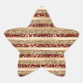 Pegatina En Forma De Estrella Bandas de impresión de leopardo del Purpurina de o