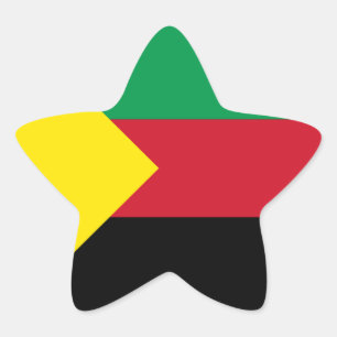 Pegatina En Forma De Estrella Bandera de Azawad