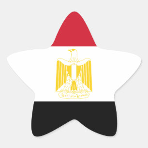 Pegatina En Forma De Estrella Bandera de Egipto
