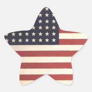 Pegatina En Forma De Estrella Bandera de estrella - Pegatina