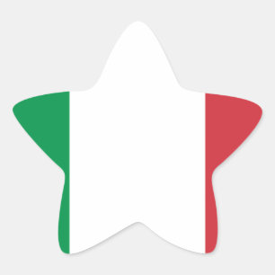 Pegatina En Forma De Estrella Bandera de Italia