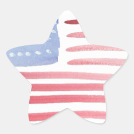 Pegatina En Forma De Estrella Bandera de los E.E.U.U. de los americanos