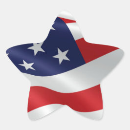 Pegatina En Forma De Estrella Bandera de los Estados Unidos de América