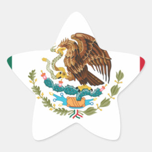 Pegatina En Forma De Estrella Bandera de México - Bandera mexicana