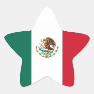 Pegatina En Forma De Estrella Bandera de México/México