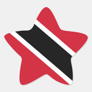 Pegatina En Forma De Estrella Bandera de Trinidad y Tobago