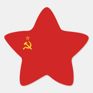 Pegatina En Forma De Estrella Bandera de Unión Soviética /USSR/CCCP