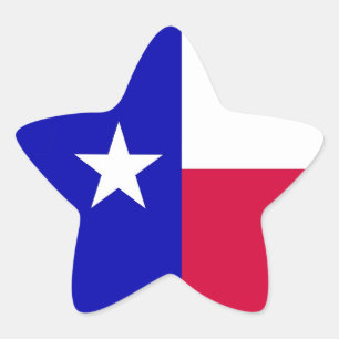 Pegatina En Forma De Estrella Bandera del Pegatina de Texas