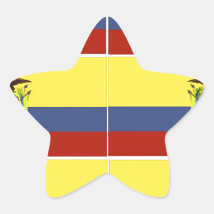 Pegatina En Forma De Estrella bandera ecuatoriana