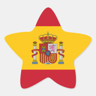 Pegatina En Forma De Estrella bandera españa