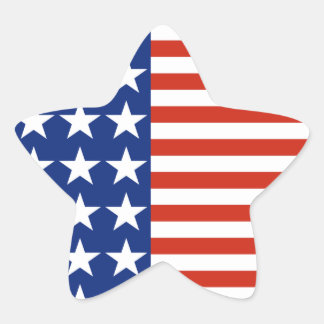 Pegatina En Forma De Estrella Bandera Estrellas Y Estrellas De Estados Unidos