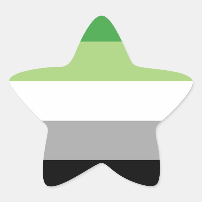 Pegatina En Forma De Estrella Bandera romántica (Anverso)