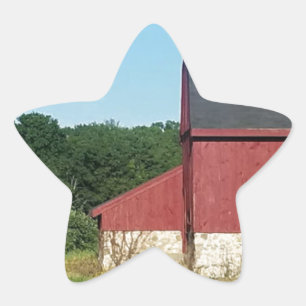 Pegatina En Forma De Estrella Barn de campo