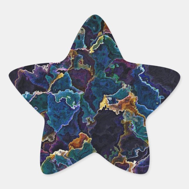 Pegatina En Forma De Estrella Barrido de petróleo (Anverso)
