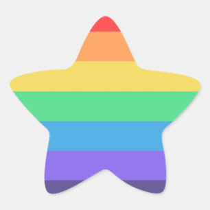 Pegatina En Forma De Estrella Básicamente Arcoiris