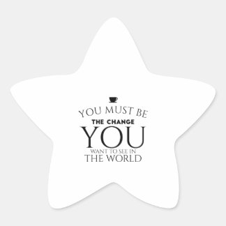 Pegatina En Forma De Estrella Be change black