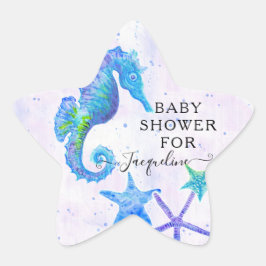 Pegatina En Forma De Estrella Beach Seaside Bright Seahoris Starfish Baby Shower
