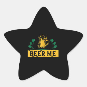 Pegatina En Forma De Estrella Beer Lovers   Citas de Beer Me