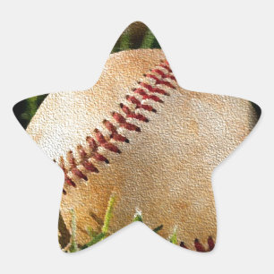Pegatina En Forma De Estrella Béisbol